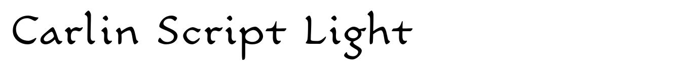 Carlin Script Light